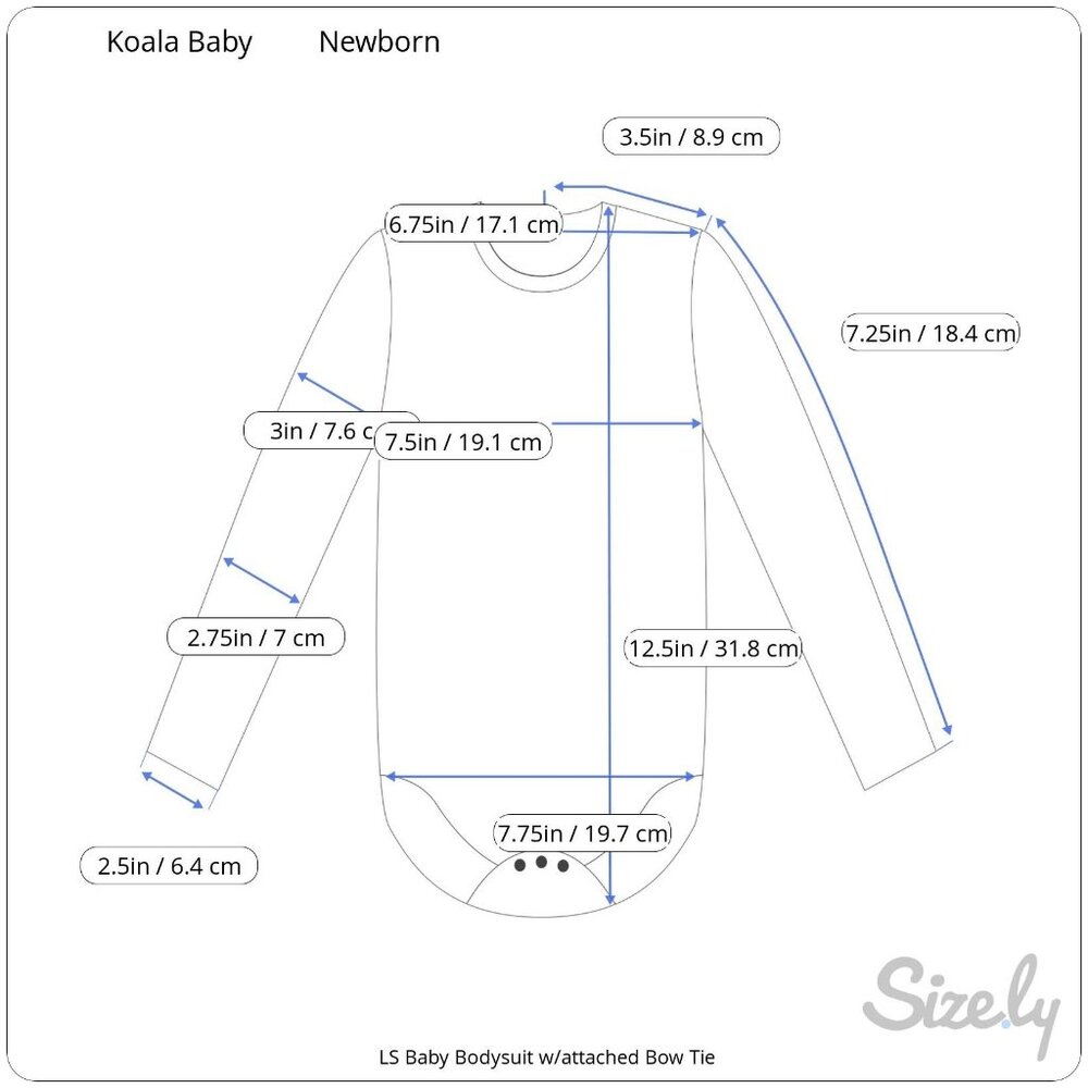 Koala Baby Long Sleeve Newborn Baby Suspenders Bodysuit Attached Bow Tie NWT - Picture 6 of 6